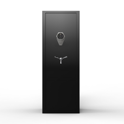 140cm High 9 Rifle Safes Box Biometric Fingerprint 4 Gun Safety Box - Black