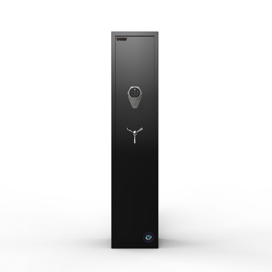 134cm High 3 Rifle Safes Box Biometric Fingerprint 6 Gun Safety Box - Black