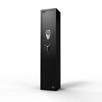 134cm High 3 Rifle Safes Box Biometric Fingerprint 6 Gun Safety Box - Black