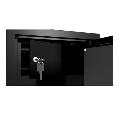 145cm High 5 Rifle Safes Box Biometric Fingerprint 3 Gun Safety Box - Black