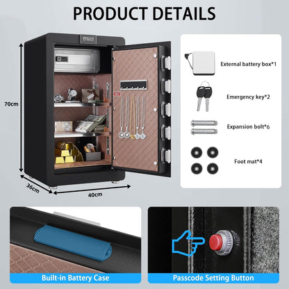 Fingerprint Safety Box, Alarmed Safe Cabinet, Home Electronic Safes, Office Safes39