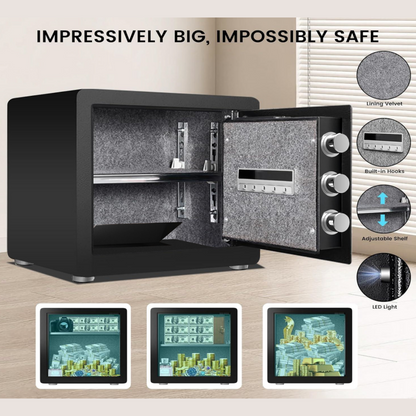 Fingerprint Safety Box, Alarmed Safe Cabinet, Home Electronic Safes, Office Safes9
